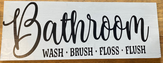 Bathroom-Wash,Brush,Floss, Flush