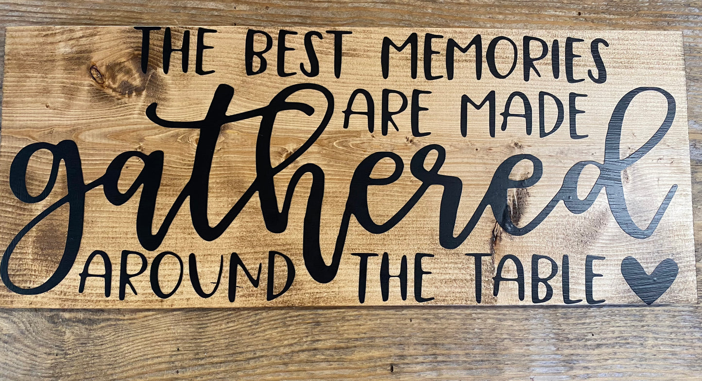 The best memories are made gathered around the table